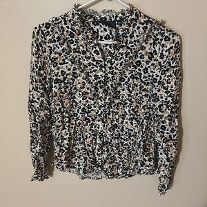 Anthropologie Maeve Katia Ruffled Buttondown